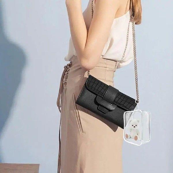 Small Clear Pouch Multifunction Hangable Square Carrying