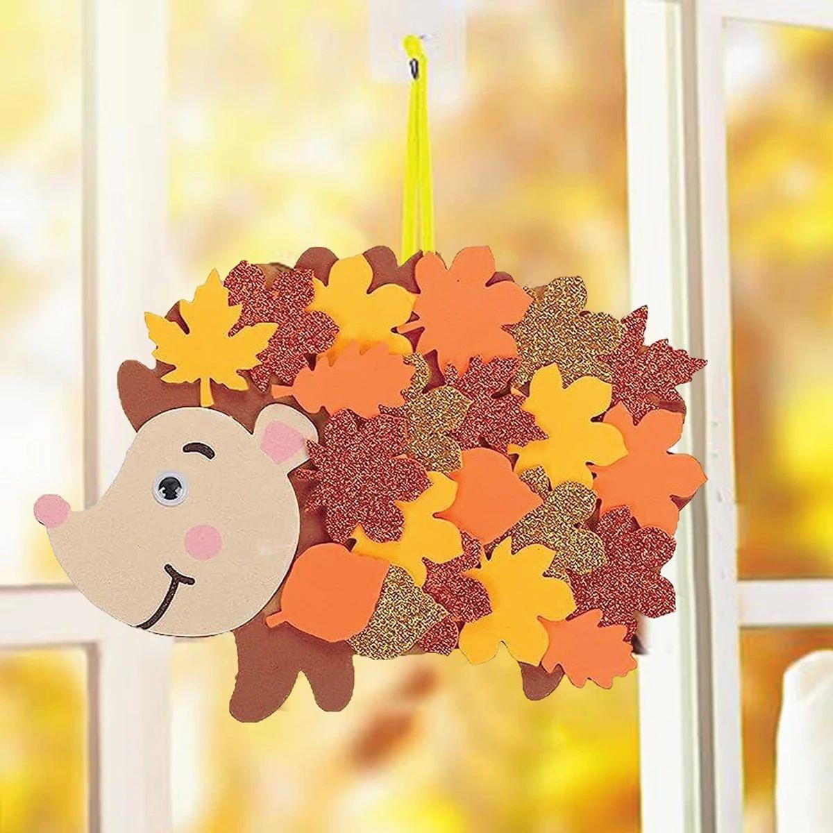 Felt Maple Leaf Hedgehog DIY Pendant Birthday Party Decorati