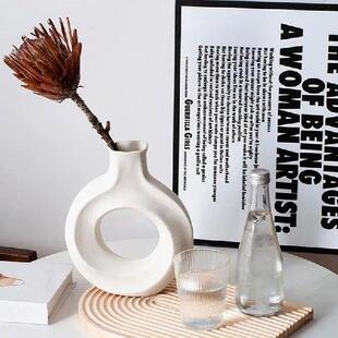 White Ceramic Vase Round Creative Ceramic Vase Modern Home