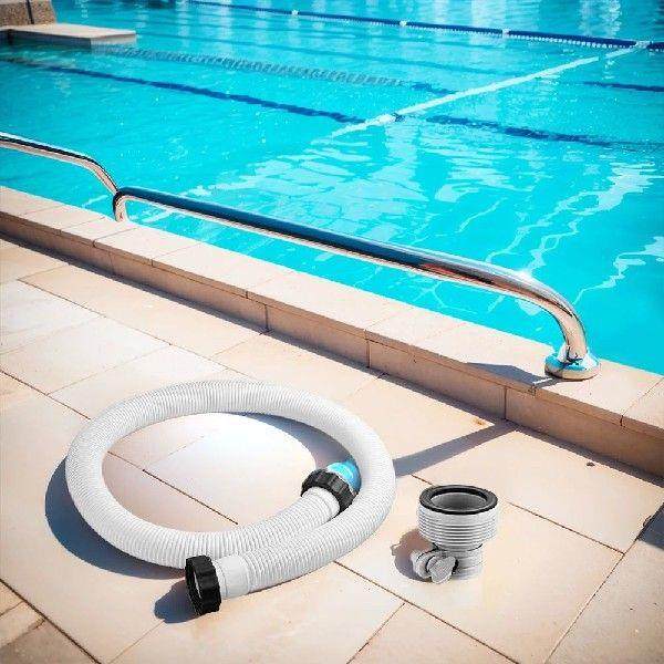 1.5in Diameter Pool Filter Pump Hose with Hose Adapters