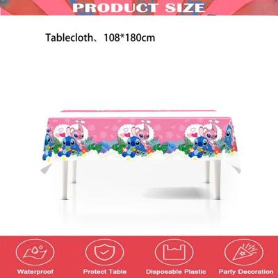 Lilo & Stitch Tablecloth Birthday Decor Blue Stitch Table Cl