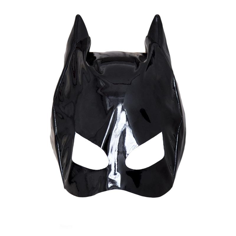 Sexy Masks Black Fetish Slave Latex patent leather BDSM Bond