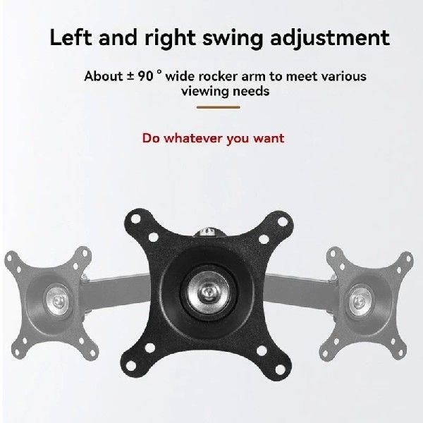 Monitor Wall Mount Adjustable Screen Bracket For