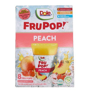 韩国进口都乐Dole水蜜桃鲜橙菠萝芒果即饮果汁儿童冰沙62ml 8包