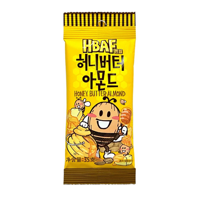 芭蜂韩国进口坚果蜂蜜黄油味扁桃仁35g汤姆农场休闲零食小吃酥脆