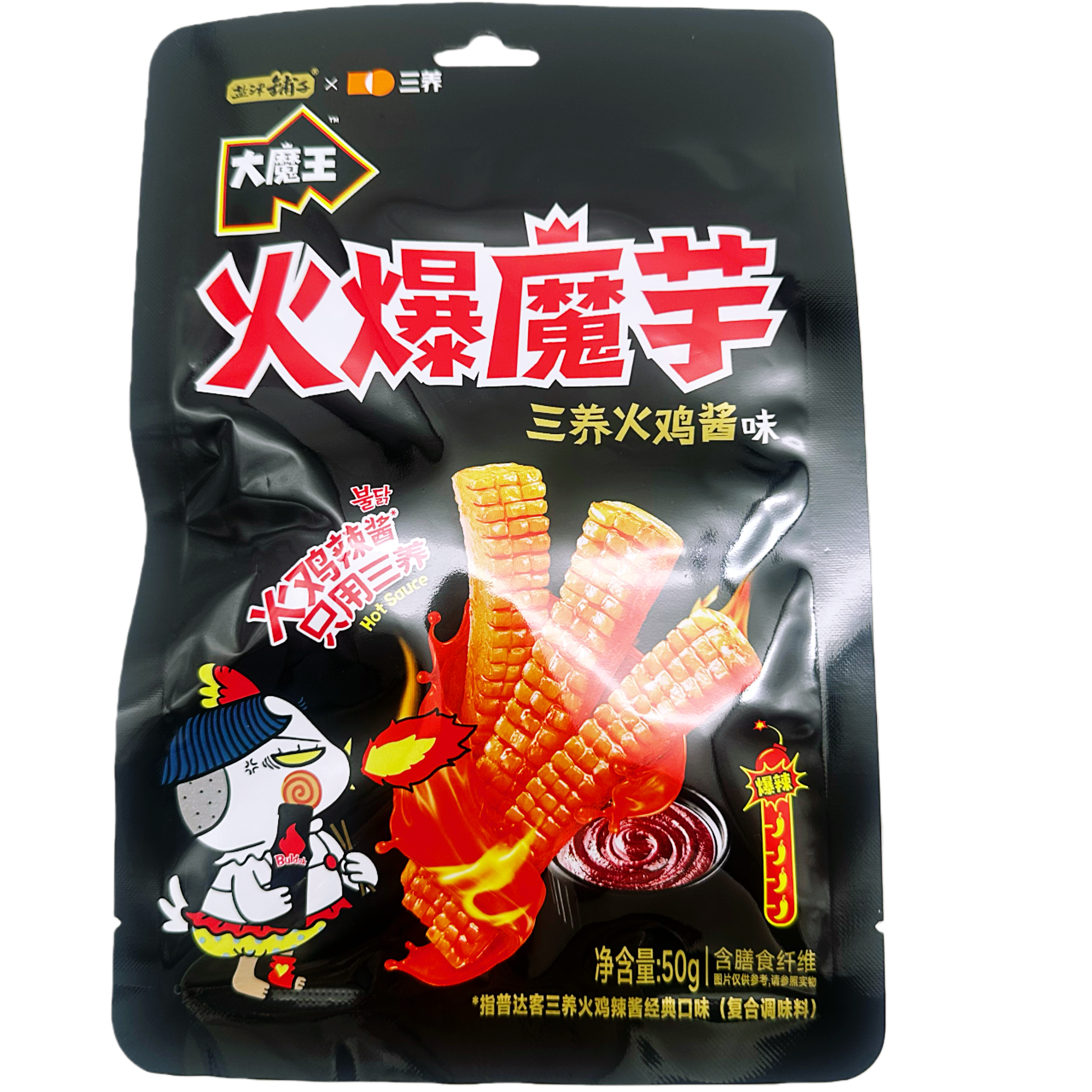 特价盐津铺子大魔王火爆魔芋丝三养火鸡面酱味零食解馋小休闲50g