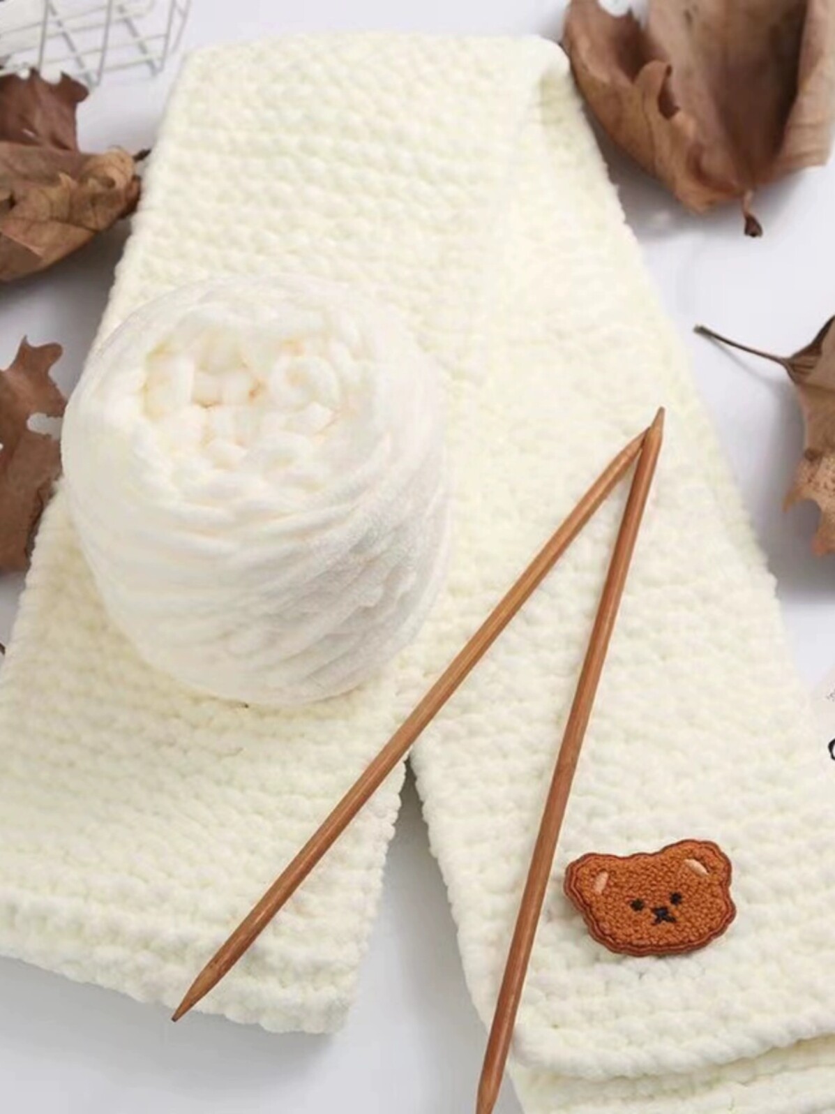 织围巾工具全套围脖手工编织专用毛线材料包送男女朋友中粗冰条线