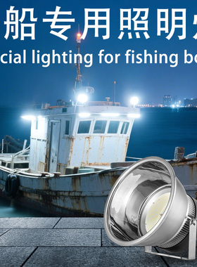 100W渔船抗干扰甲板灯24v船用投光灯220V200W照明灯高亮LED工作灯