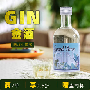 金酒小瓶装50ml洋酒烈性酒微醺调鸡尾酒基酒便利店调酒迷你小酒版