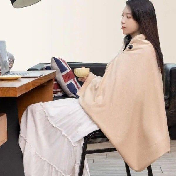 Electric Blanket with Zipper Front Easy to Wear Poncho