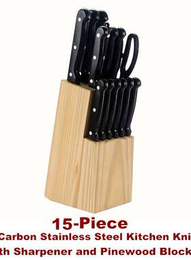 High Carbon Stainless Steel Kitchen Knife Block Set Knives