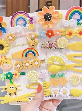 Cartoon hair clip children side bangs clip rainbow ba headdr