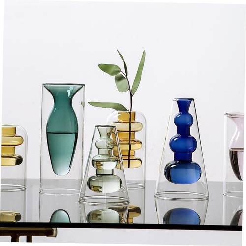 Nordic Home Decor Glass Vase Living Room Decoration Flower V