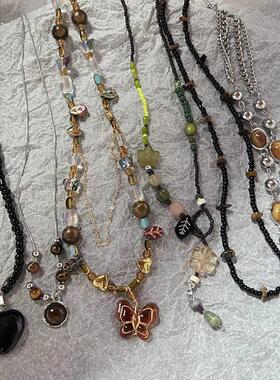 Fashion MetalOpal Necklace Punk Bohemia Pendant Chain for Wo