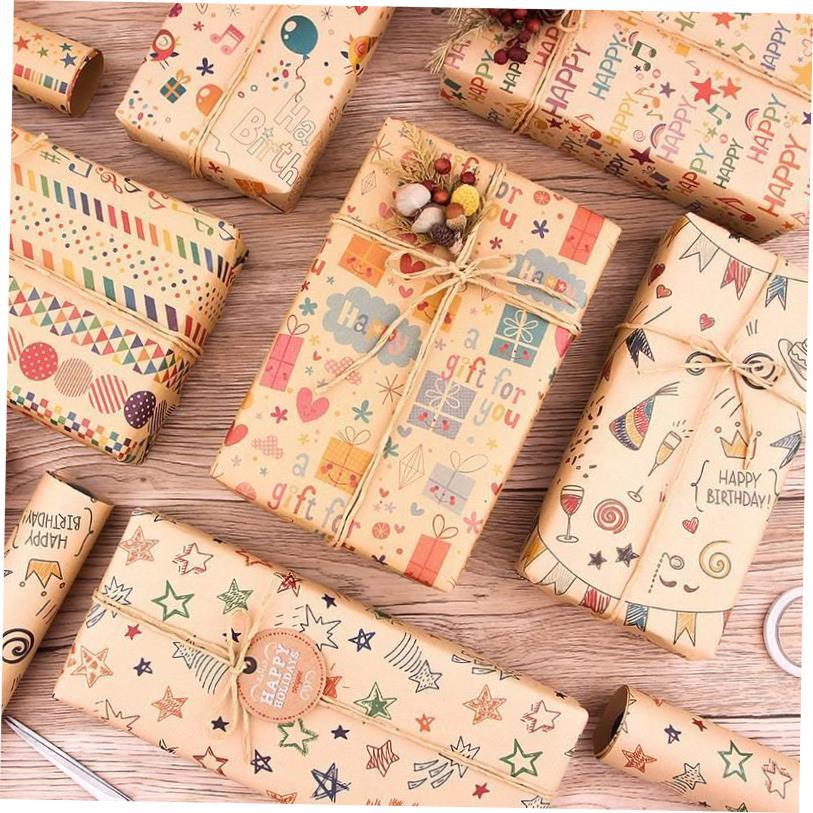 6pcs Wrapping Paper Birthday Gift Christmas gift Wrapping