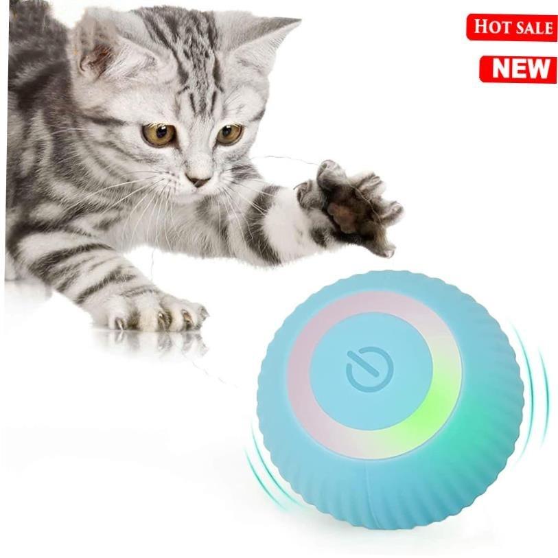 互动猫玩具 宠物猫逗猫球 螺旋猫薄荷训练玩具 非智能猫玩具