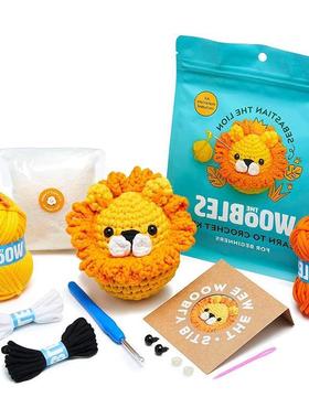 亚马逊爆款beginner crochet kit初学者钩针套件附有分步视频教程