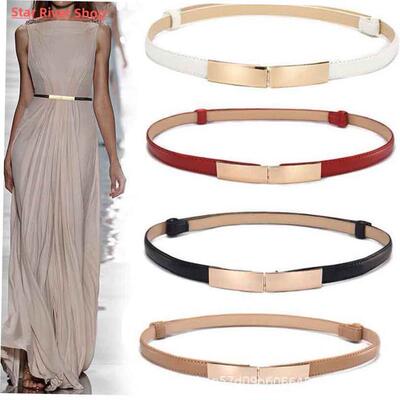 Belt dress simple versatile Fashion Women Leather Belt Thin