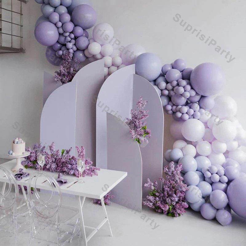 Double Matte Lilac Balloons Garland Arch DIY Wedding Decorat