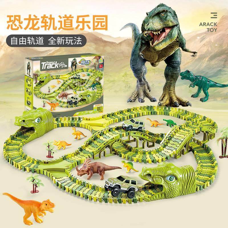 Dinosaur Toys-320 pcs Magical Train Track Racing Toy Set Ben