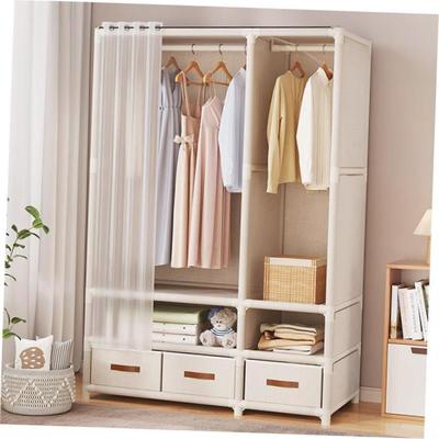 Simple wardrobe clothes closet storage cabinet 简易柜无纺布