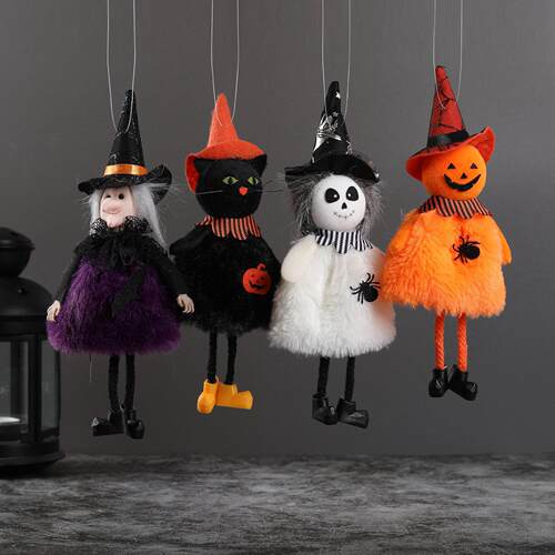 Halloween decorations Pumpkin Witch Black Cat pendant