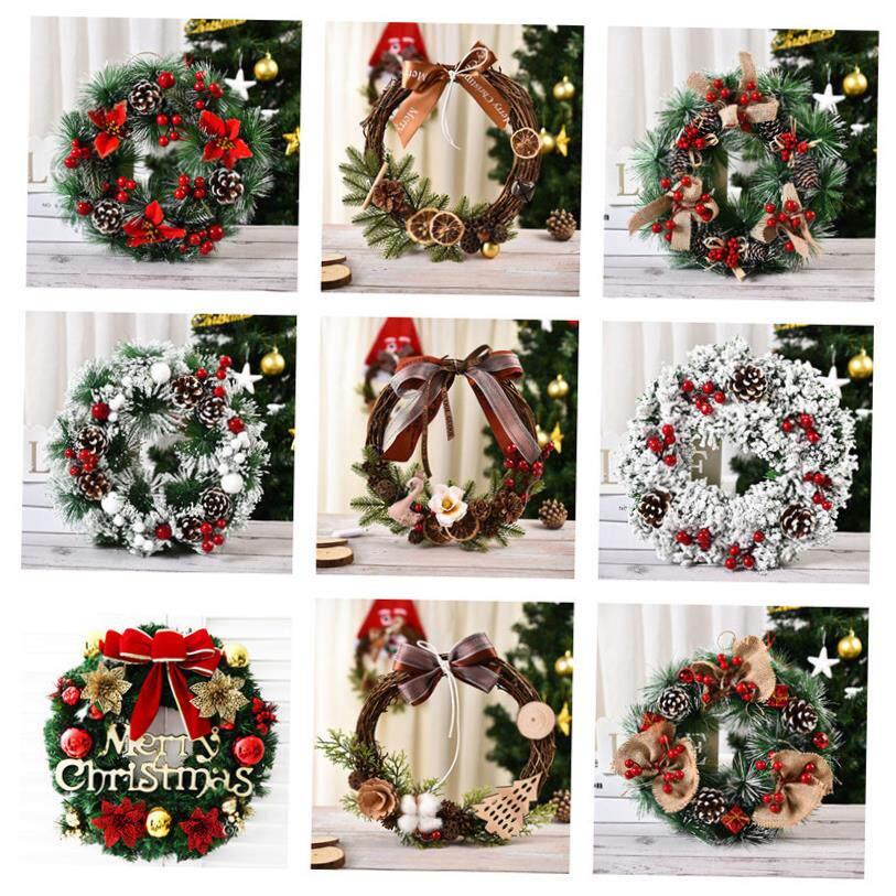 Christmas Wreath Party Decorations Xmas Wreath forFront Door - 实物图
