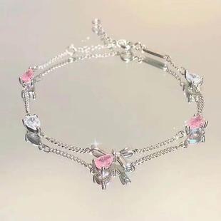 Elegant Crystal Flowers Bracelet For Women Y2K Sweet Girls M