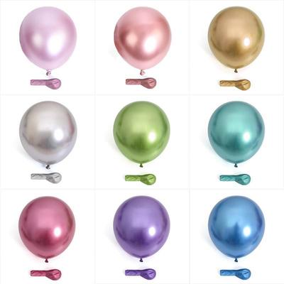 10/20/30pcs Metallic Birthday Balloons Metal Blue Red