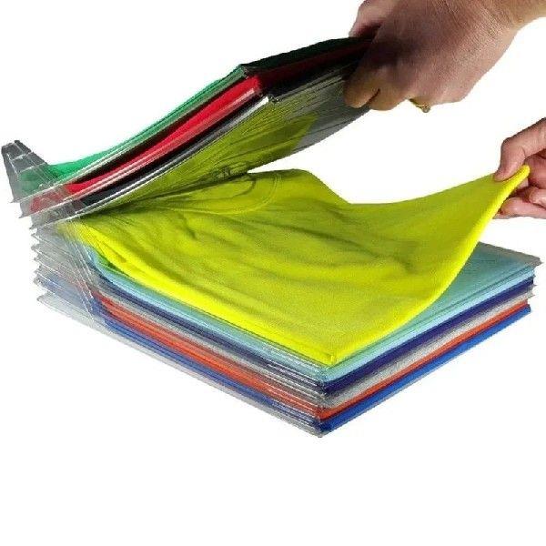 10pcs/1set Creative Home Closet Clothes Folder Organizer