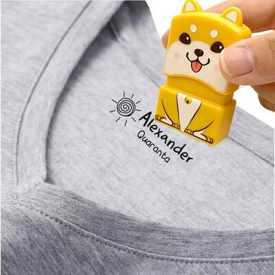 clothing label Stamp custom texts Baby Student name Clothes