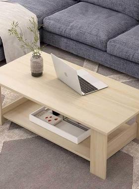 2Tier Coffee Table with Storage Shelf Modern Minimalist