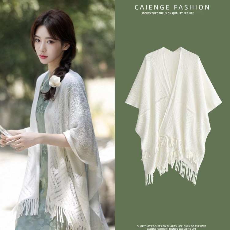 空调房办公室针织披肩女