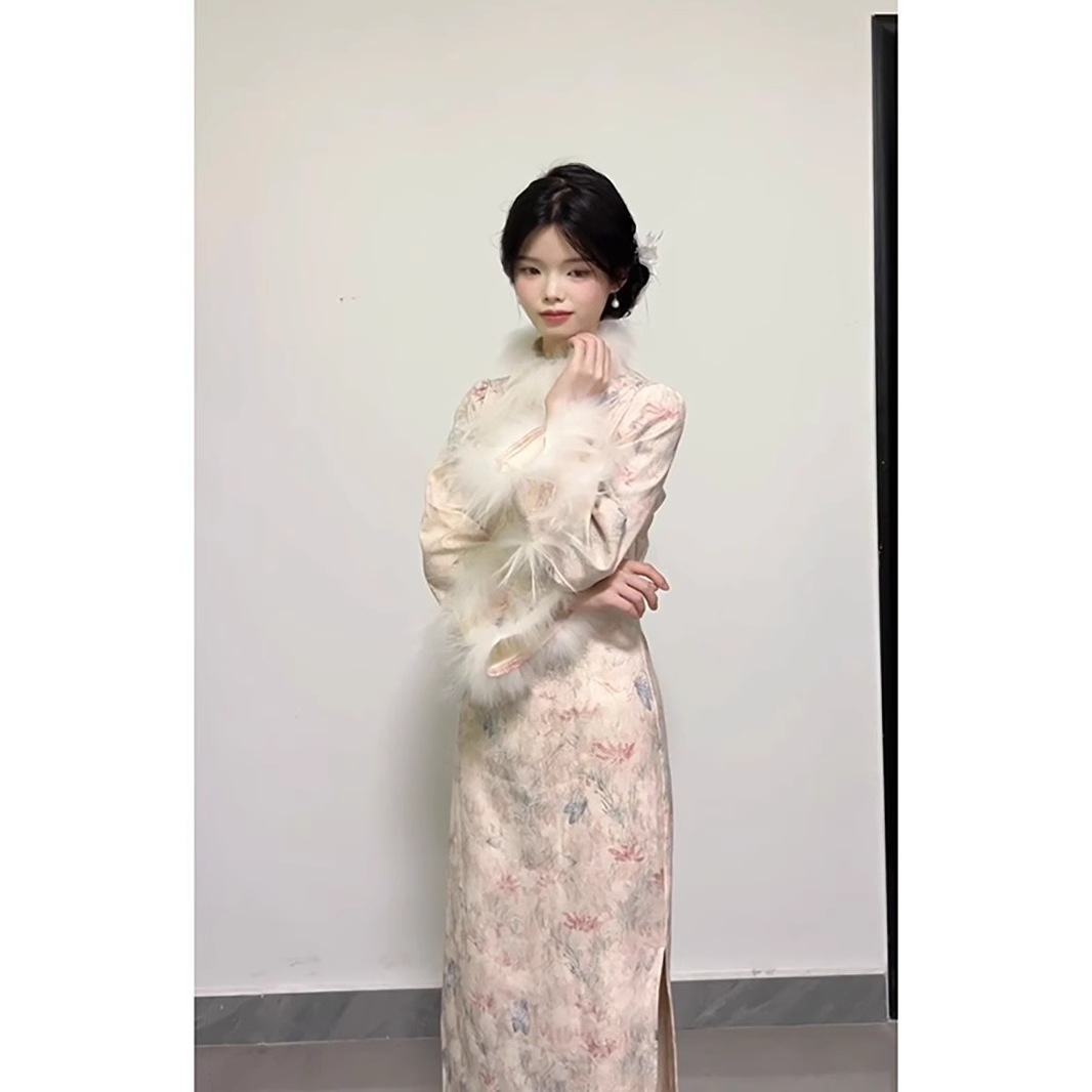 民国加绒加厚斗篷2024披