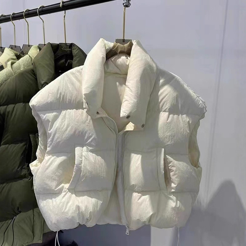 羽绒棉服马甲女短款2025百搭棉服坎肩冬季新款无袖背心马夹外套潮