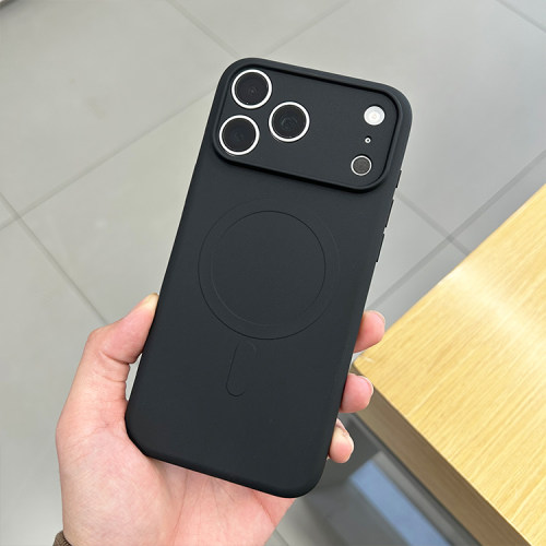 适用苹果17手机壳微磨砂软壳磁吸magsafe车载支架无线充不油腻iPhone17pro保护壳max