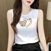 内搭宽肩吊带打底衫 夏季 新款 螺纹棉背心女西装 修身 遮副乳外穿上衣