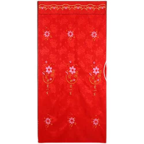 结婚用的红门帘子婚房新房卧室农村挂钩挂帘红色大门门帘刺绣