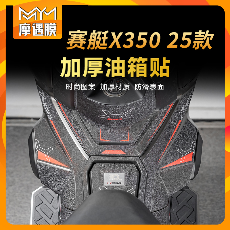 适用25款光阳赛艇X350油箱贴纸