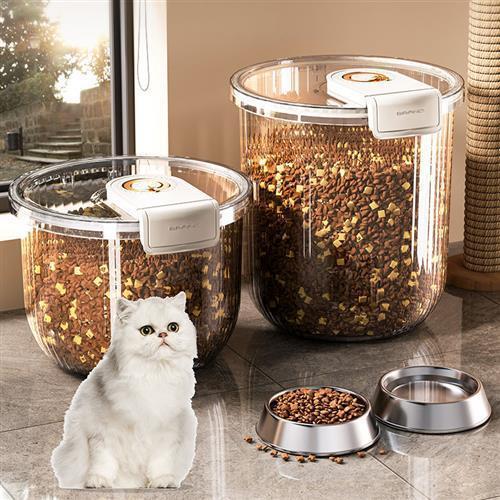 猫粮储物桶狗粮密封罐猫咪宠物粮食储粮桶密封储存家用装米桶盒子