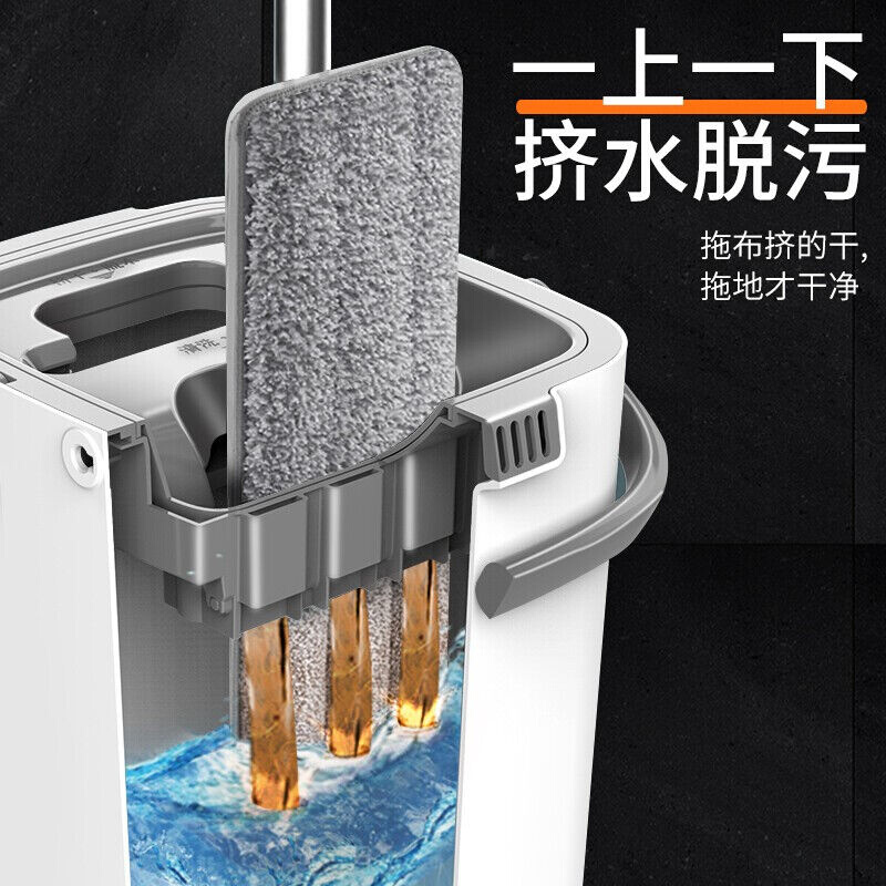 卡塞格林平板拖把懒人刮刮乐免手洗拖把桶套装扫帚吸水拖布墩布木