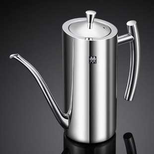 德国DOUBLEDELI不锈钢油壶304厨房欧式创意食用油壶可按防漏油壶