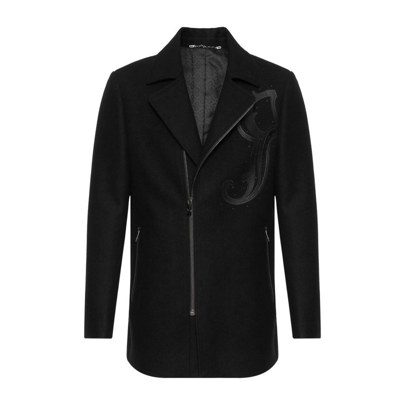 RARE威雅黑色休闲大衣毛呢大衣