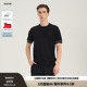 毛衫 RARE威雅男装 春夏圆领T恤刺绣工艺干爽透气黑色短袖