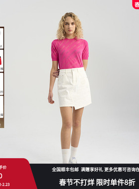 RARE威雅女装春夏玫红色圆领T恤短袖毛衫女RR2245242337