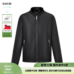 RARE威雅男装 秋冬绵羊皮真皮皮衣鹅绒内胆保暖夹克外套