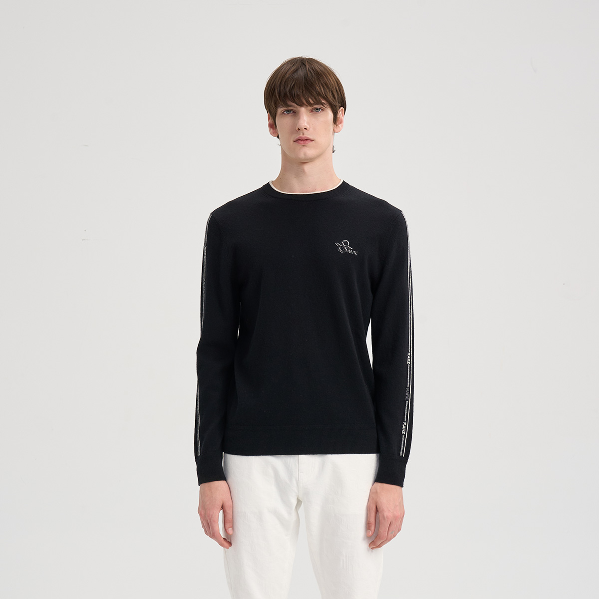 RARE威雅男士黑色长袖毛衫