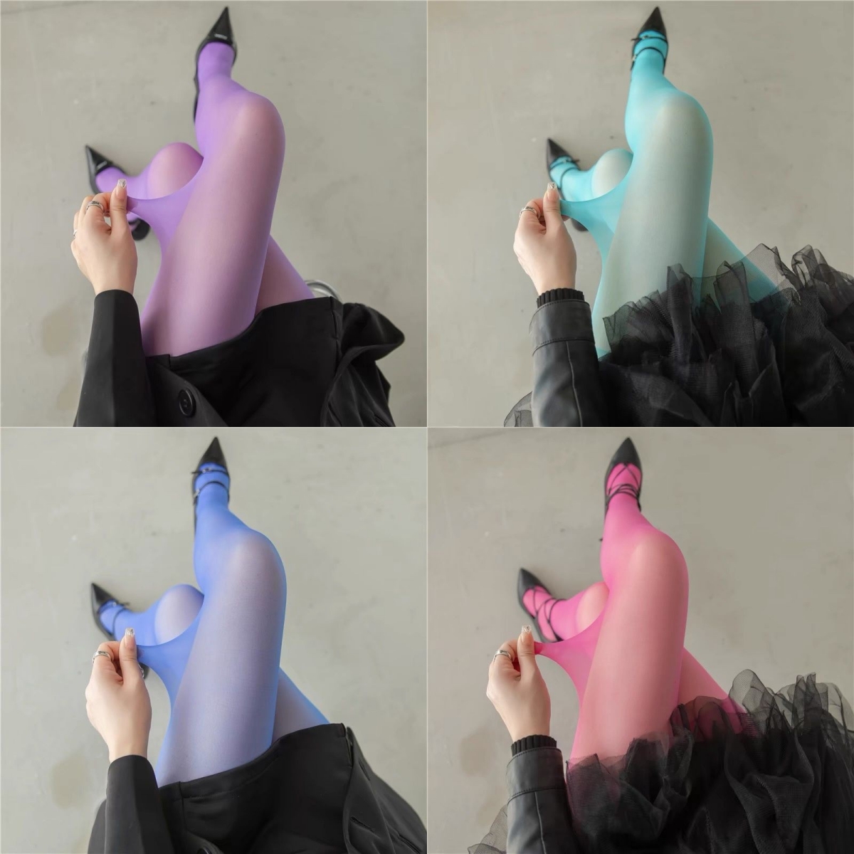 2025春夏糖果色包芯丝薄款透肉纯欲辣妹性感打底丝袜彩色连裤袜女