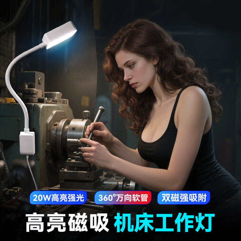 晶迈led机床工作灯磁吸式超亮强光高亮度强磁带磁铁数控车床机台