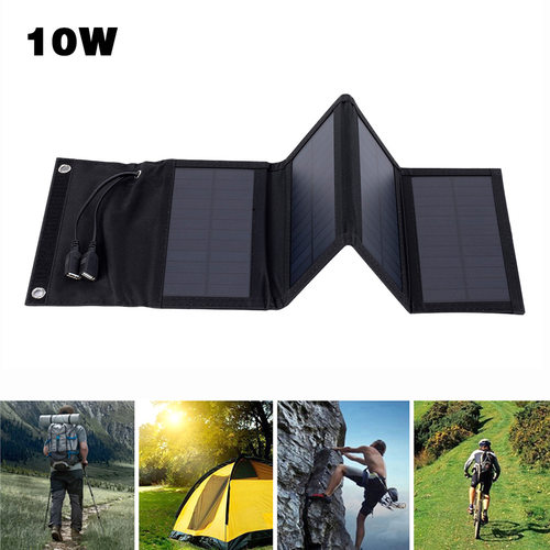 10W式太阳能板防水手机移动电源